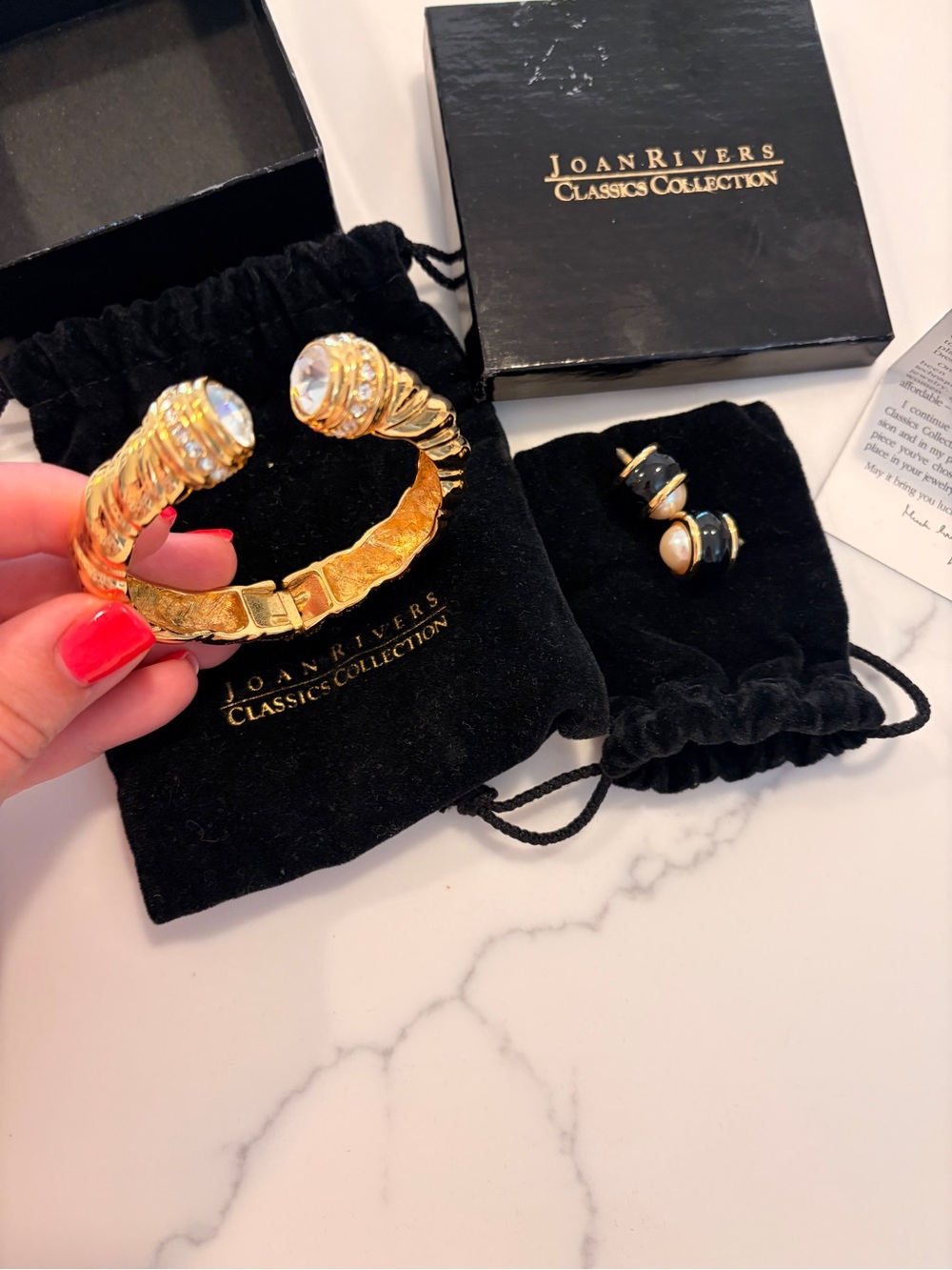 Vintage Joan Rivers Gold-Tone Open Cuff Bracelet
